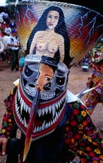 Sticky Rice and Coconut Husk Mask for the Phi Ta Khon Festival, Loei, Thailand / Image by Joe Cummings